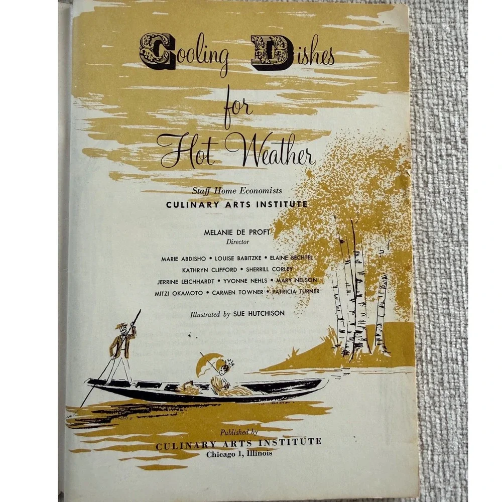 Vintage Set of 7 Culinary Arts Institute Cookbooks 1956-Melanie DeProft Director